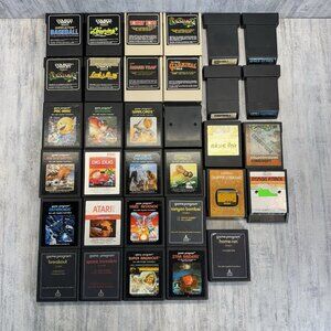 COLECO VISION & ADAM Atari LOT 33 GAMES YARS  DONKEY KONG Mouse Trap PAC Man +